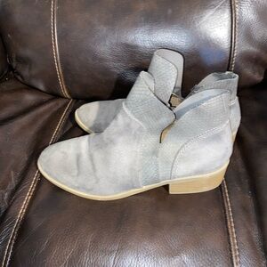 Gray Suede Ankle Boots